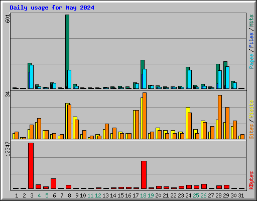 Daily usage for May 2024