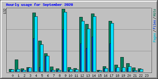 Hourly usage for September 2020