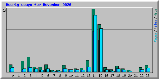 Hourly usage for November 2020