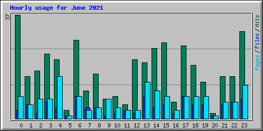 Hourly usage for June 2021