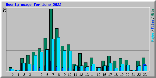 Hourly usage for June 2022