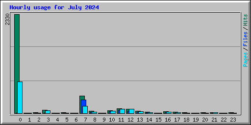 Hourly usage for July 2024