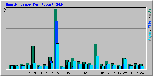 Hourly usage for August 2024