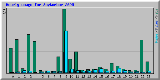 Hourly usage for September 2025