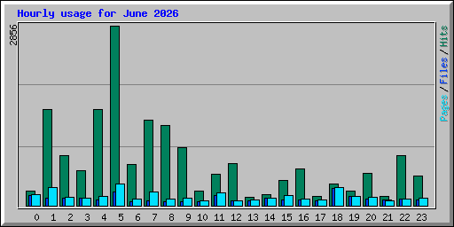 Hourly usage for June 2026