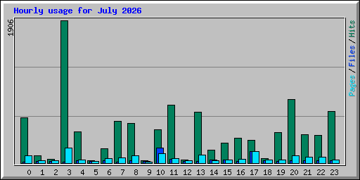 Hourly usage for July 2026