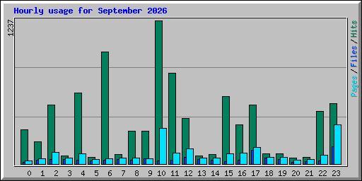 Hourly usage for September 2026